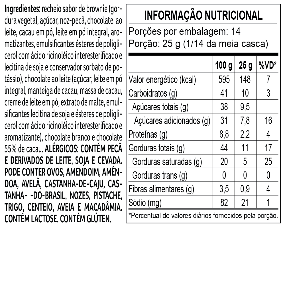 Ovo de Páscoa do Chef Brownie e Noz-Pecã 350g