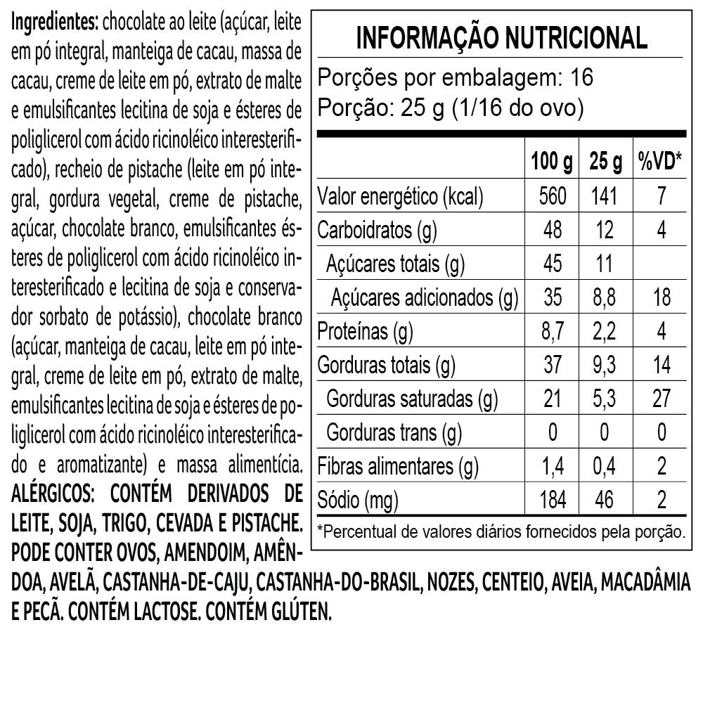 Ovo de Páscoa Dreams Dubai Pistache 400g