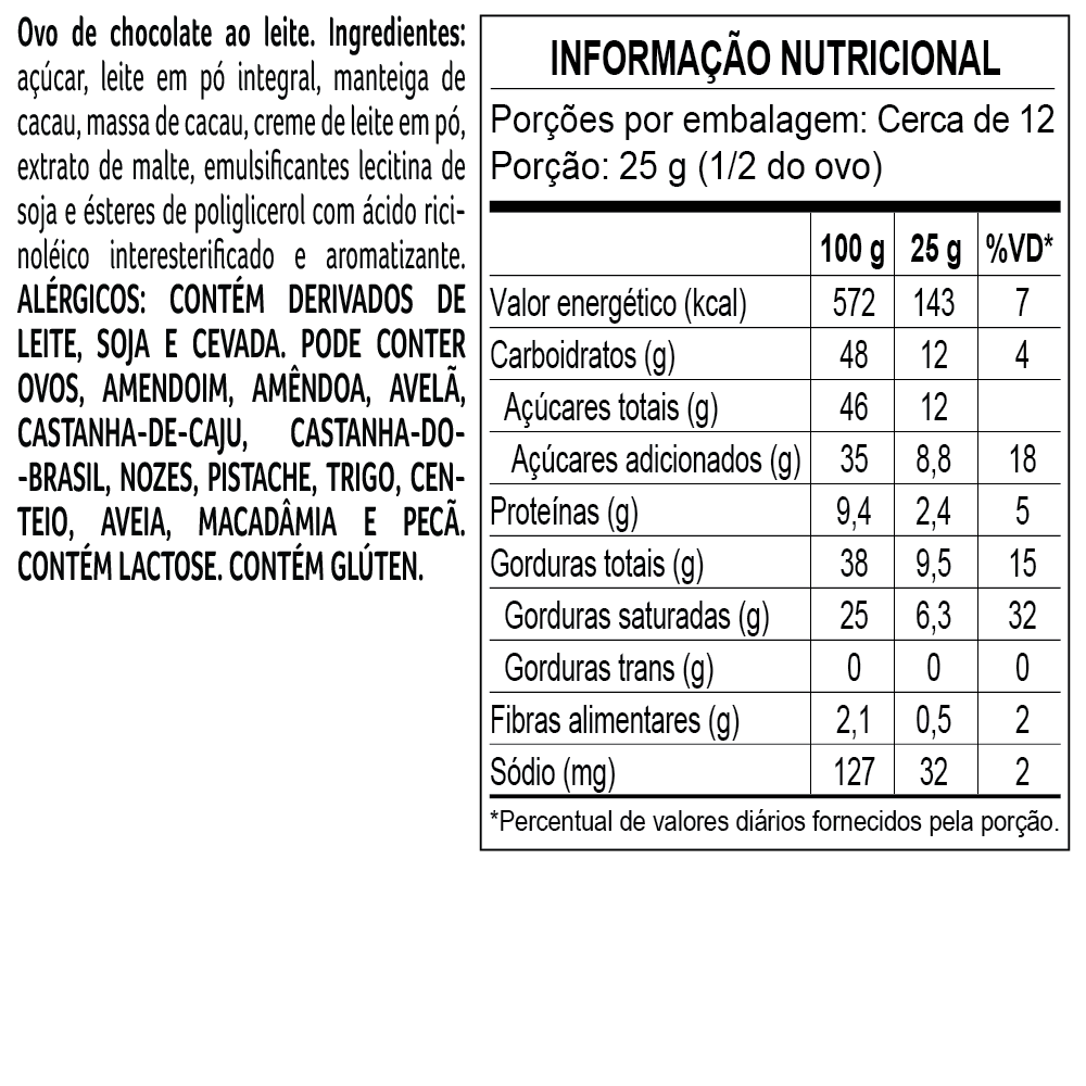 Ovo de Páscoa laCreme ao Leite 400g