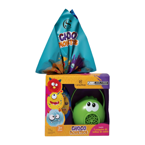 Ovo de Páscoa ao Leite Chocomonstros Bolha de Sabão Ludovico 170g